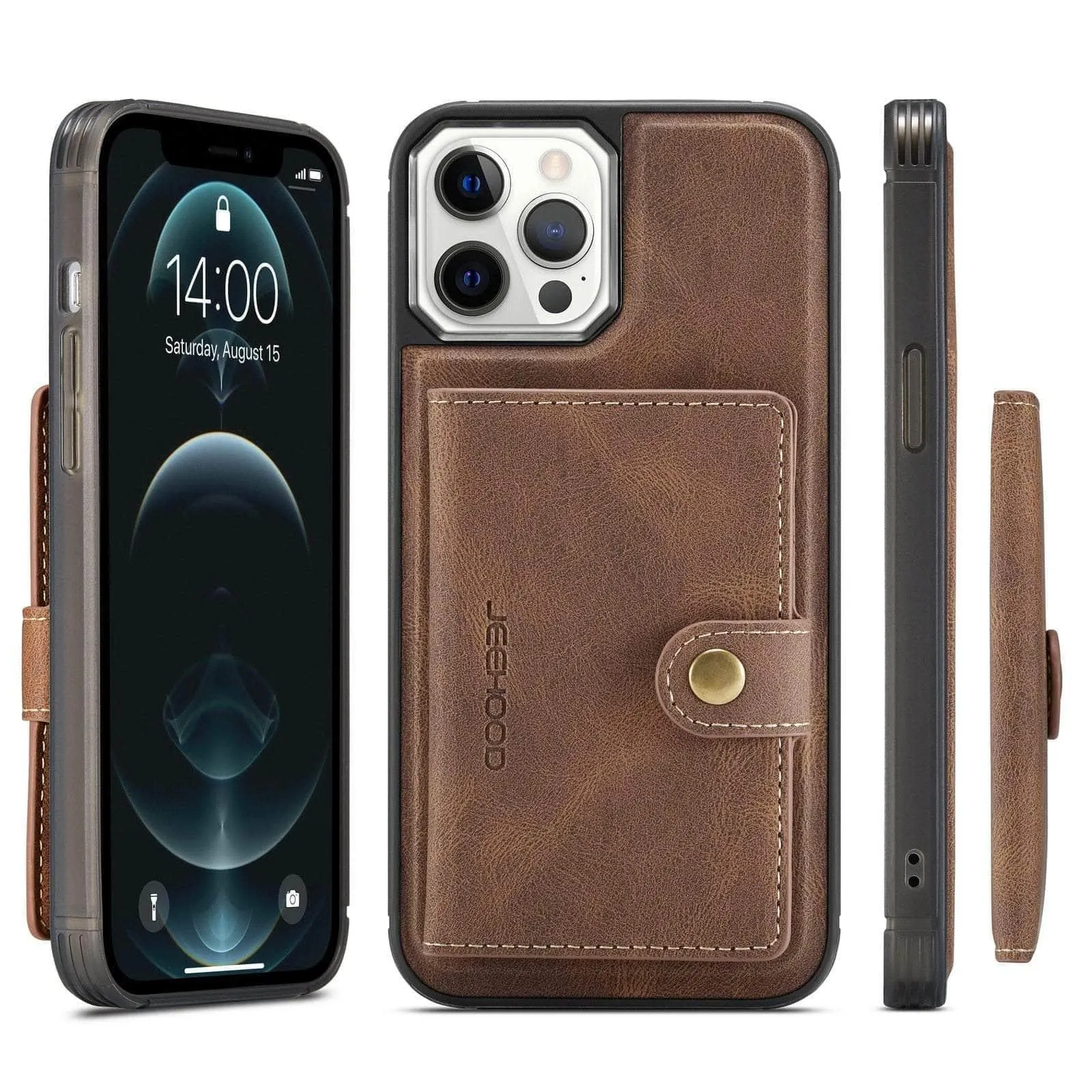 Magnetic Magsafe Leather Case iPhone 12 Stand Holder