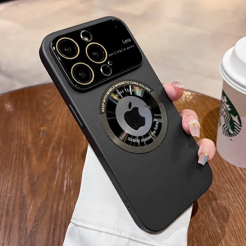 Magnetic Magsafe Wireless Charging Phone Case For iPhone 14 13 12 Pro Max Logo Hole Camera Portection Cellphone Cover Funda