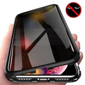 Magnetic Tempered iPhone 15 Glass Privacy Case