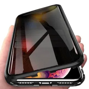 Magnetic Tempered iPhone 15 Plus Glass Privacy Case