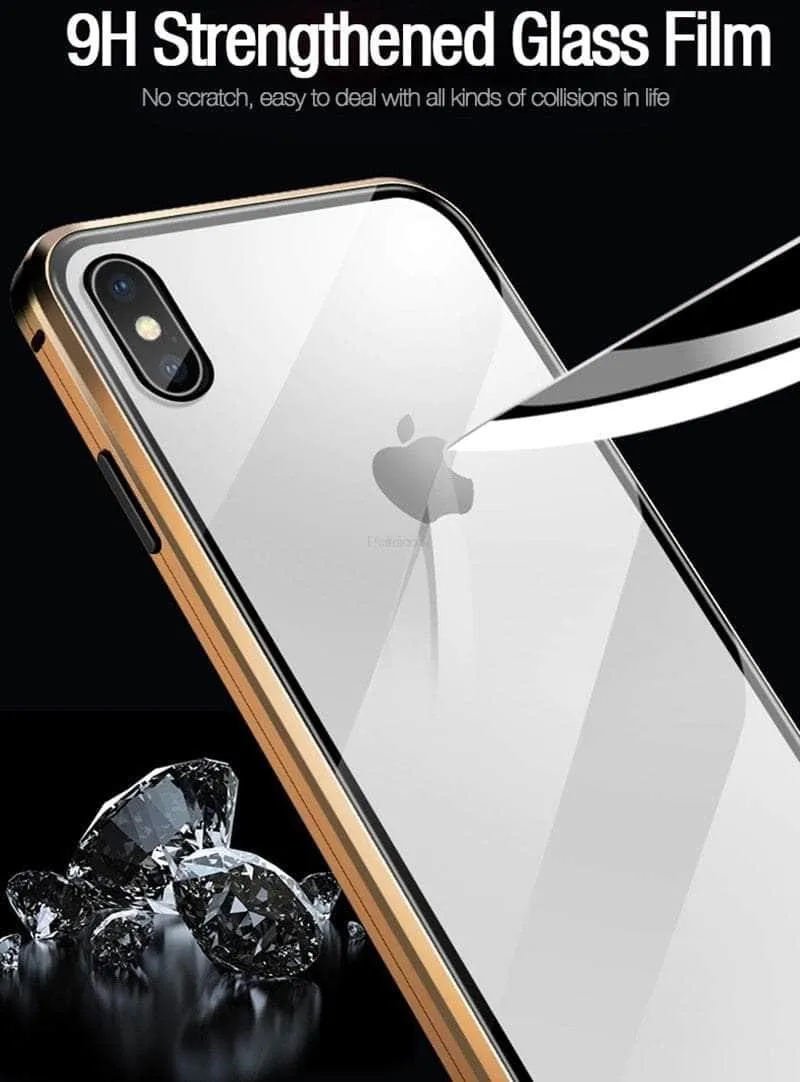 Magnetic Tempered iPhone 15 Pro Max Glass Privacy Case