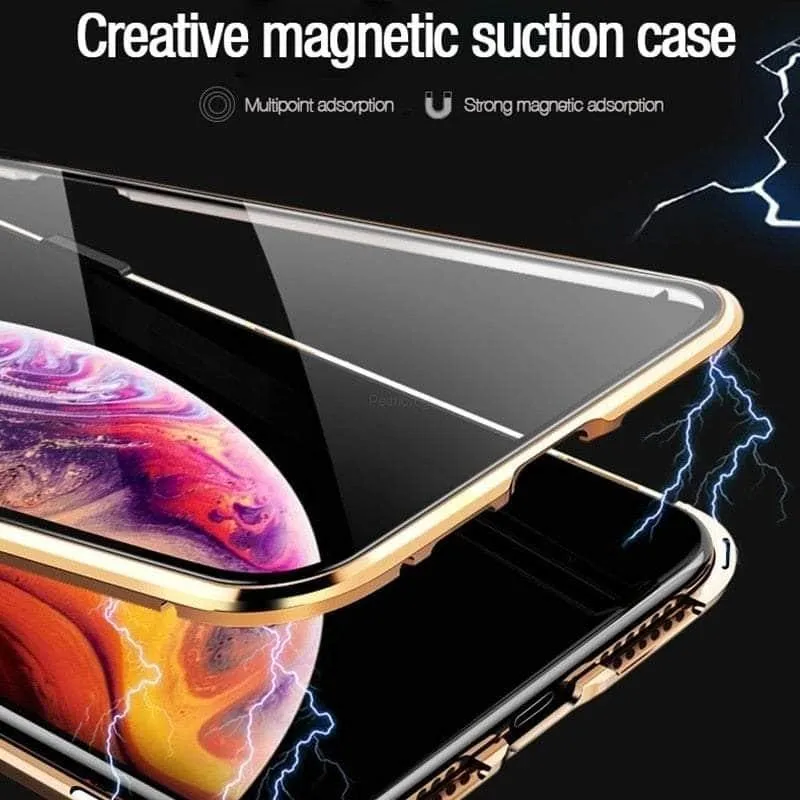 Magnetic Tempered iPhone 15 Pro Max Glass Privacy Case