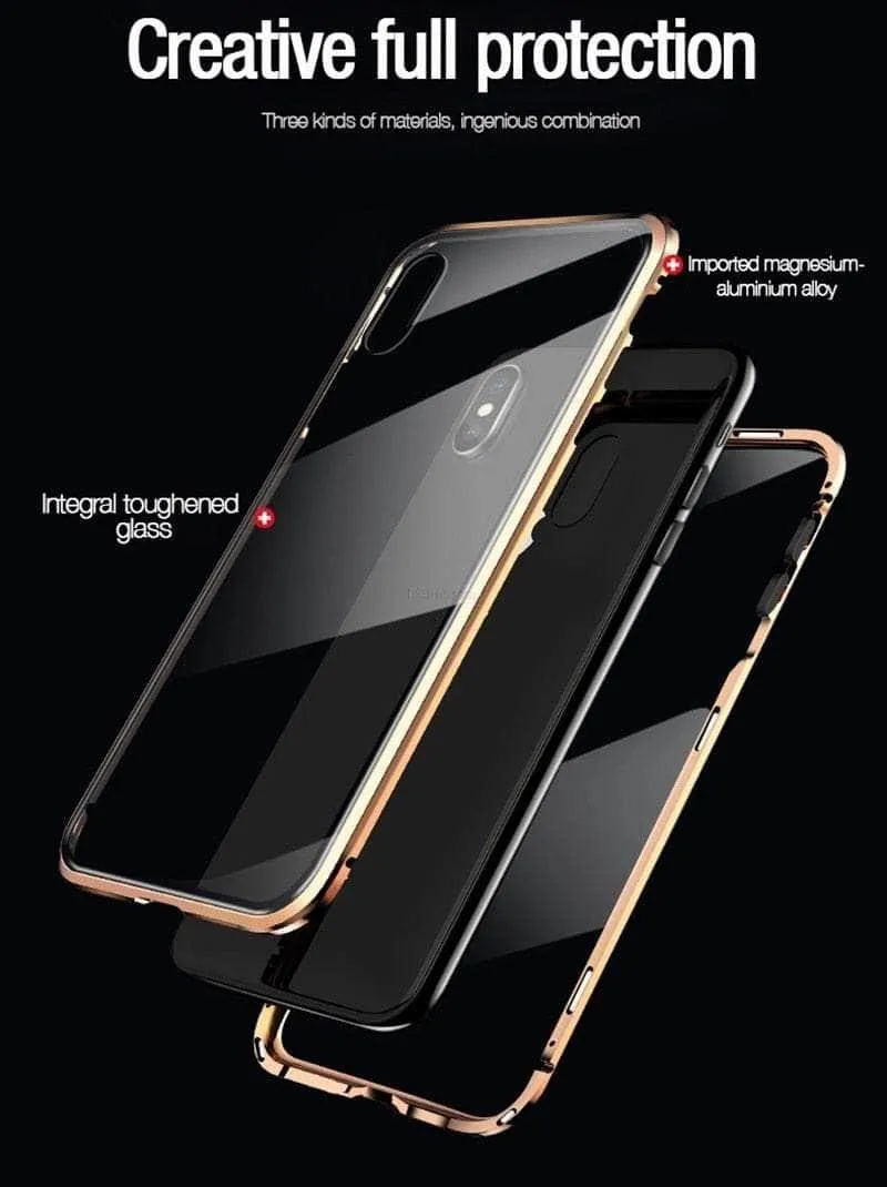 Magnetic Tempered iPhone 15 Pro Max Glass Privacy Case