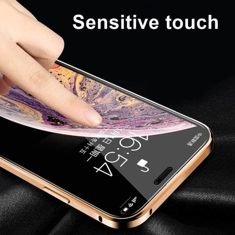Magnetic Tempered iPhone 15 Pro Max Glass Privacy Case