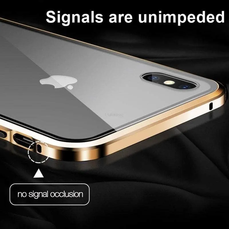 Magnetic Tempered iPhone 15 Pro Max Glass Privacy Case