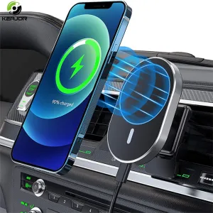 Magnetic Wireless Car Charger AirVent Mount Compatible With For Magsafe iPhone 12 ProMax Mini 15W Fast Charging Car Phone Holder