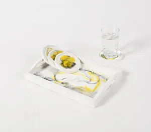 Mango Wood Set Of Tray & 4 Coasters