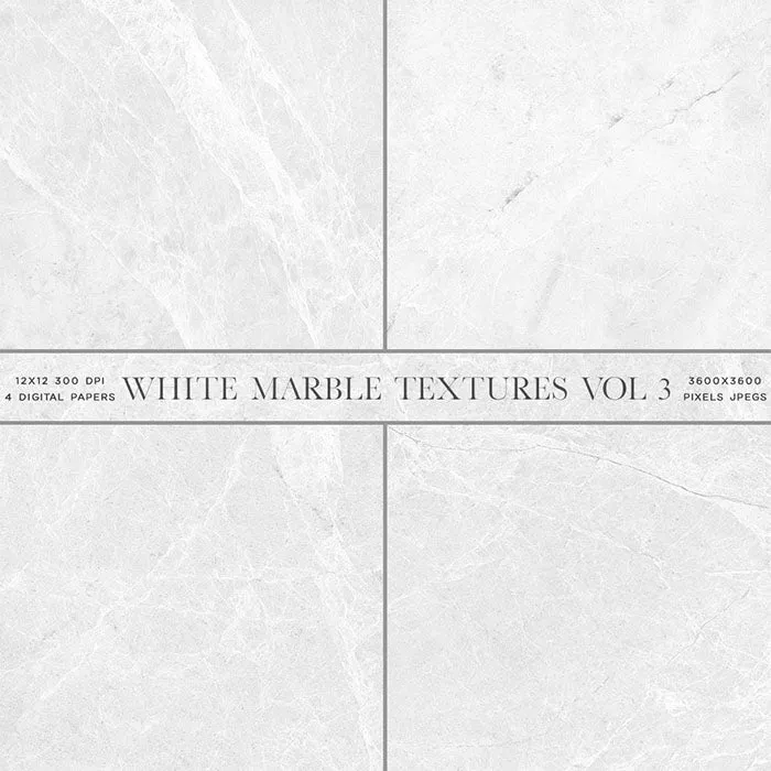 Marble 4 Soft White Marble Textures Volume 3 Backgrounds Digital Paper - Instant Download Digital Clip art