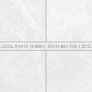 Marble 4 Soft White Marble Textures Volume 3 Backgrounds Digital Paper - Instant Download Digital Clip art