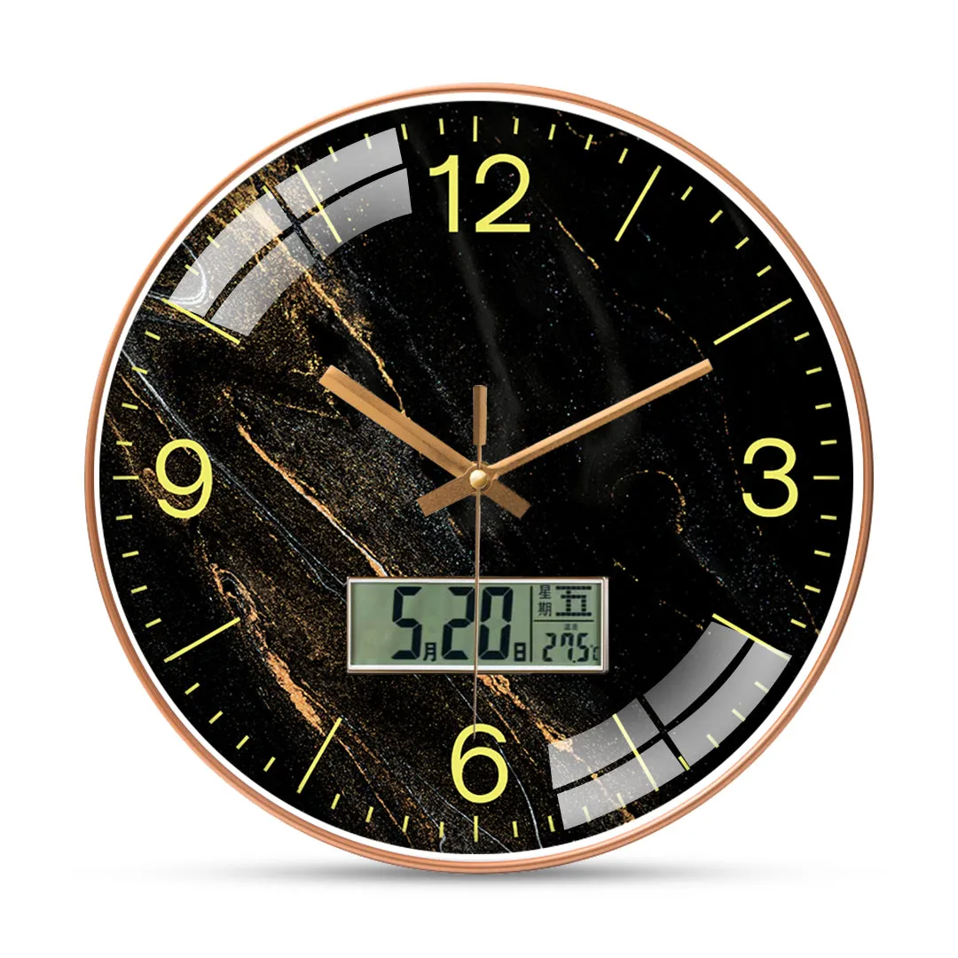 Marble texture wall clock