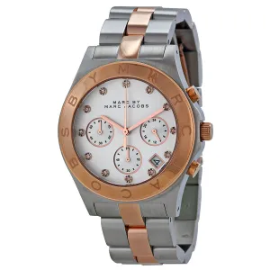 Marc By Marc Jacobs Chronograph Silver Dial Two-tone Ladies Watch MBM3178