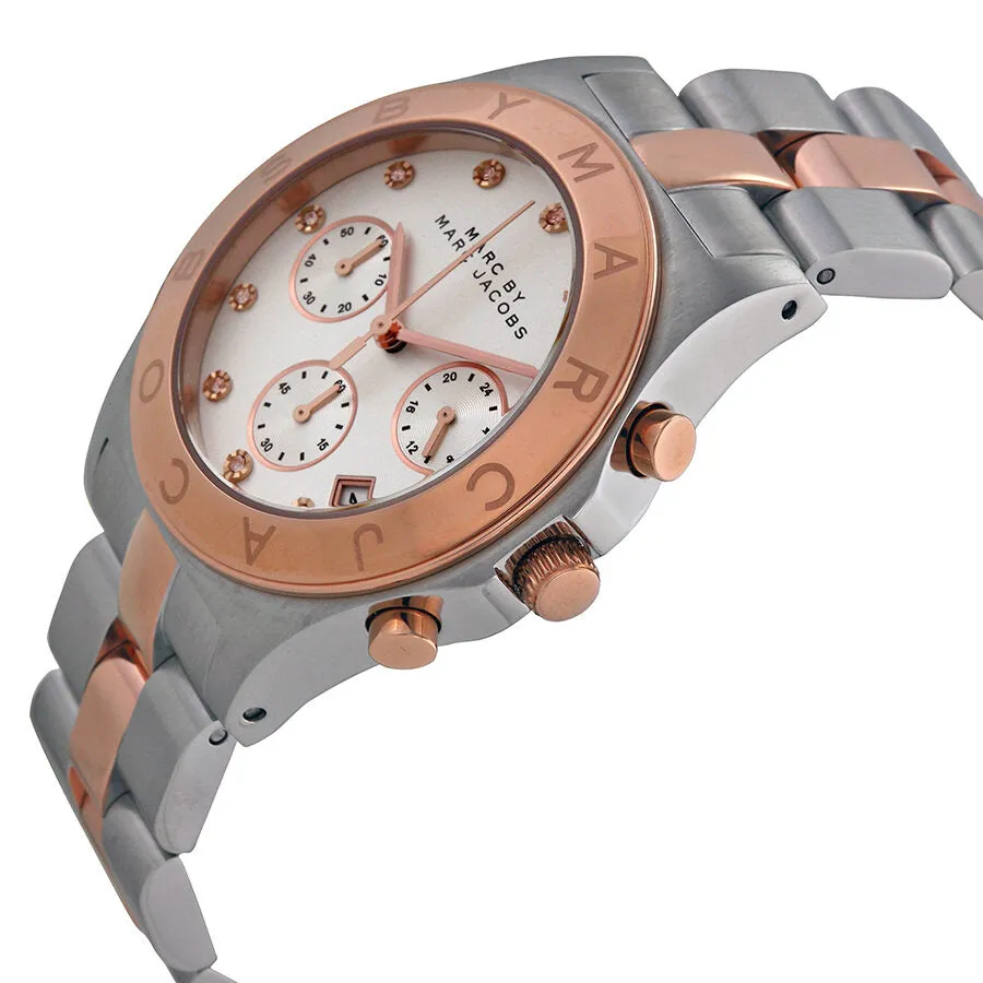 Marc By Marc Jacobs Chronograph Silver Dial Two-tone Ladies Watch MBM3178