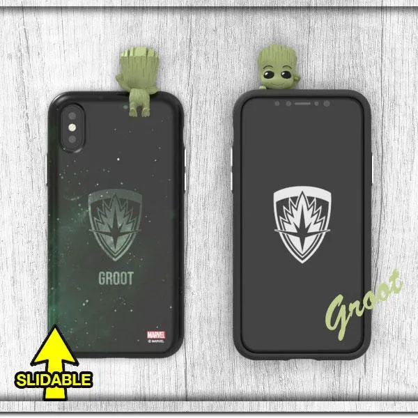 Marvel Groot Mini Figure Slide Cover Bumper Card Slot S2 Phone Case