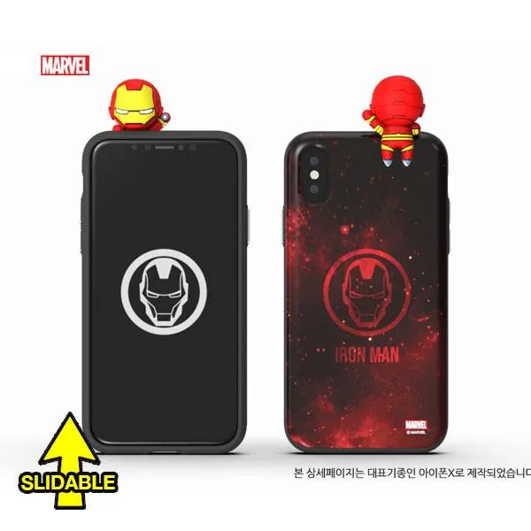 Marvel Ironman Mini Figure Slide Bumper Card Slot S2 iPhone Case