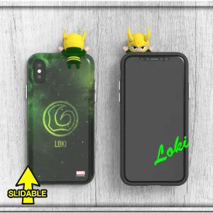 Marvel Loki Mini Figure Slide Cover Bumper Card Slot S2 iPhone Case