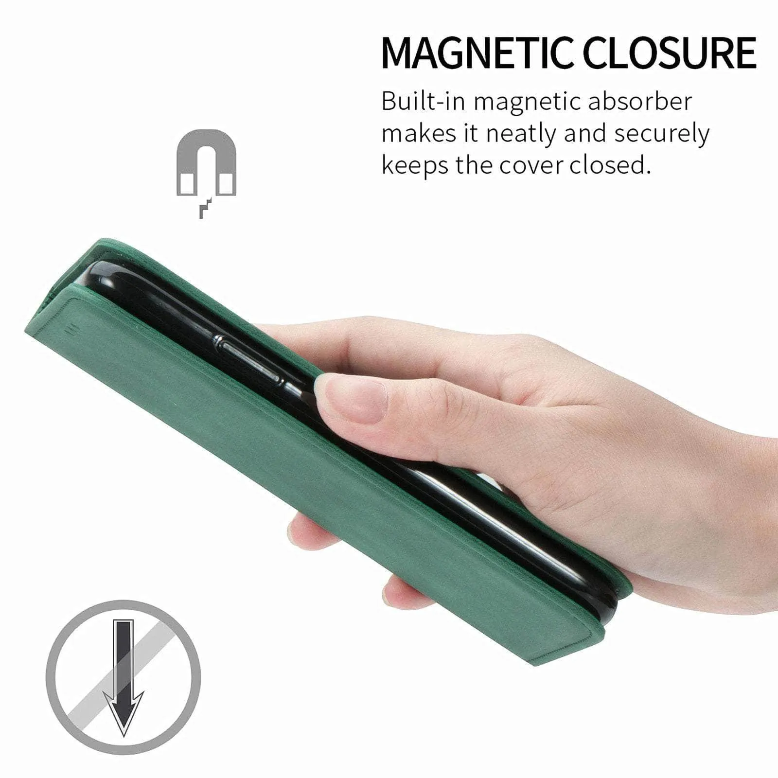 Matte Leather iPhone SE 2022 Flip Book Case Cover