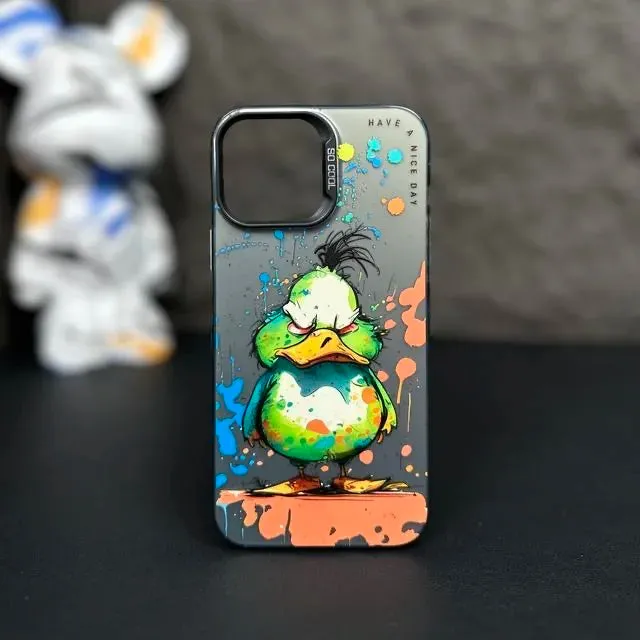 Max Protective Sleeve Fashion Graffiti- Cartoon Animal Pattern Matte iPhone Case
