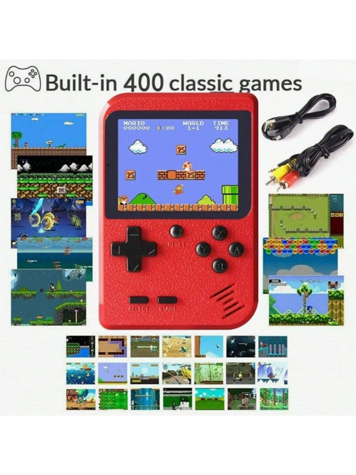 Maze house handheld game|1pc Macaron Mini 400 In 1 Game Player Handheld