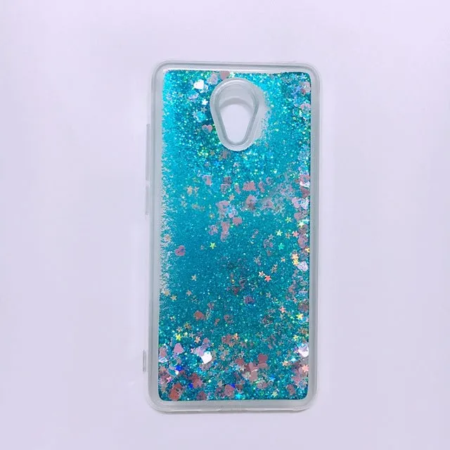 Meizu M5 M6 Note Case Cover Glitter Liquid Quicksand Phone Case on for Funda Meizu M5 M6 M5S MS6 M3S MX6 M3 Note Case Capa Women