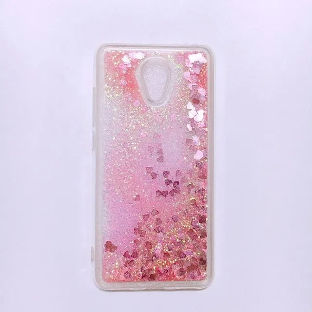 Meizu M5 M6 Note Case Cover Glitter Liquid Quicksand Phone Case on for Funda Meizu M5 M6 M5S MS6 M3S MX6 M3 Note Case Capa Women