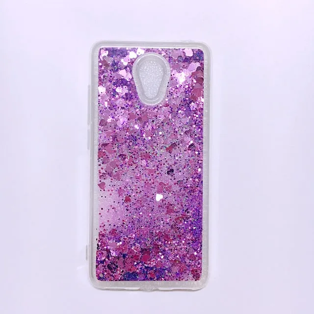 Meizu M5 M6 Note Case Cover Glitter Liquid Quicksand Phone Case on for Funda Meizu M5 M6 M5S MS6 M3S MX6 M3 Note Case Capa Women