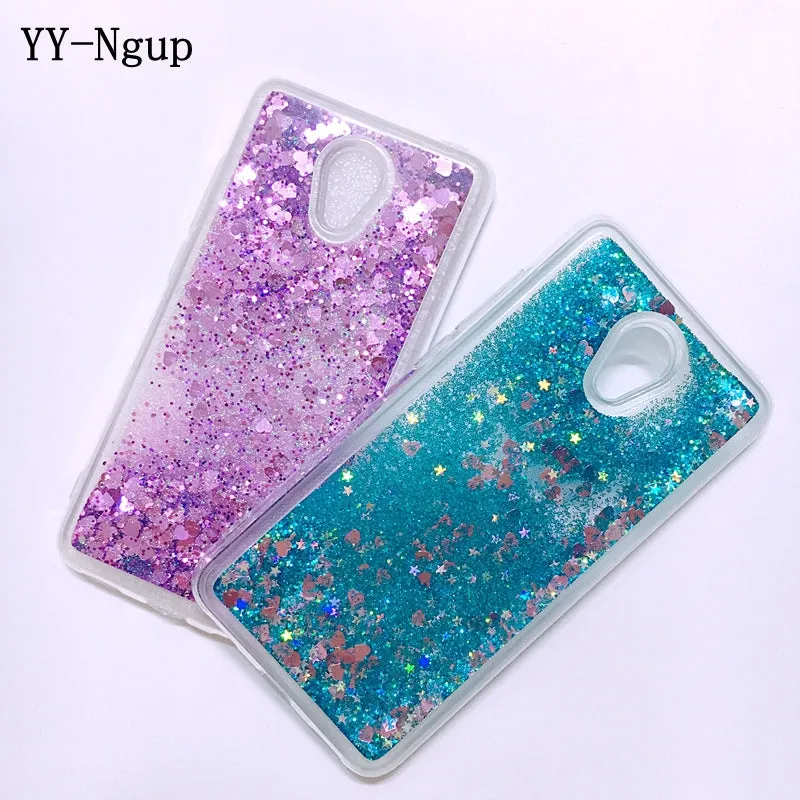 Meizu M5 M6 Note Case Cover Glitter Liquid Quicksand Phone Case on for Funda Meizu M5 M6 M5S MS6 M3S MX6 M3 Note Case Capa Women