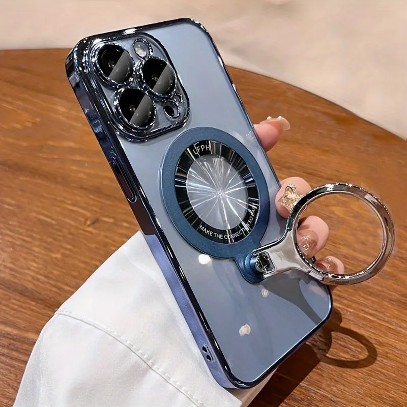 [MELODY SKY]Ring Bracket Is Suitable For IPhone 15/15 Pro Max/14 Pro Max/14 Pro/14/13/13 Pro/13 Pro Max Case For Women, Case For New Fashion Trend, High-end Protective Cover, Case, Full Package Protective Case, Creative Case For Men