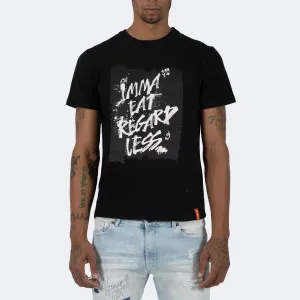 Men's TWO MILL TWENTY Imma Eat Regardless Graffiti T-Shirt Black White