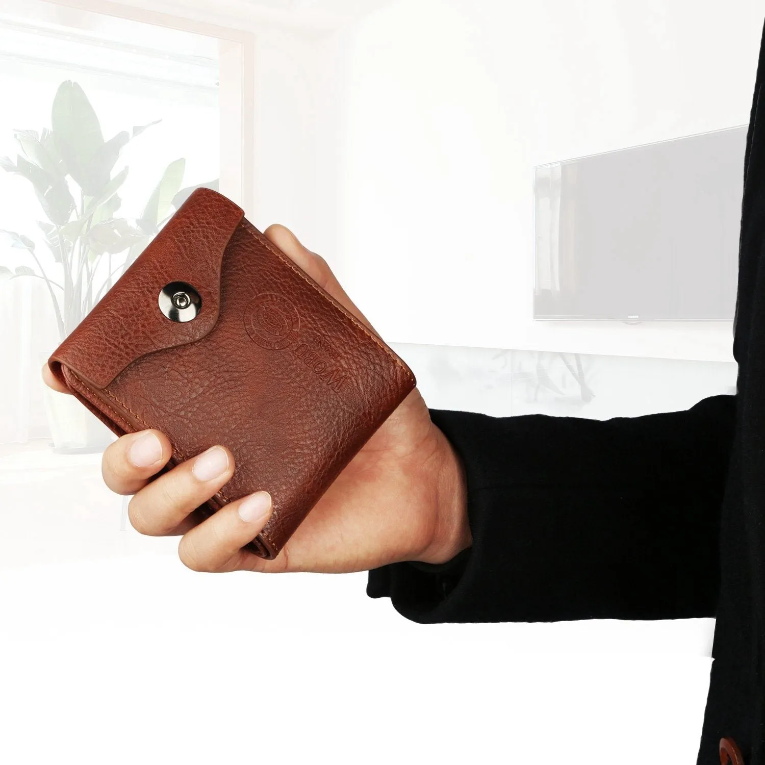 Men's Wallet PU Leather BiFold RFID Blocking Card Holder