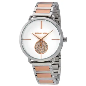 Michael Kors Portia Silver Dial Two-tone Watch MK3709