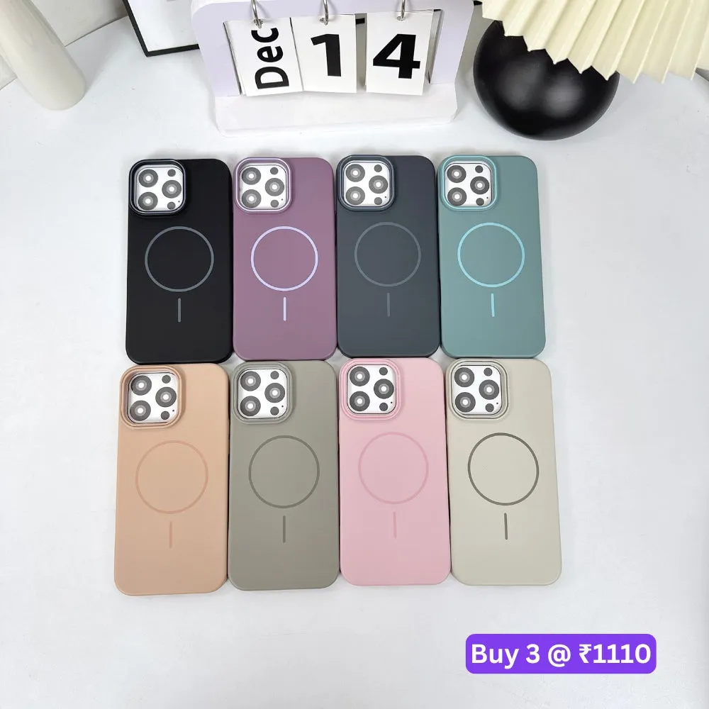 Microfiber Flock Lining Liquid Silicone Magsafe Phone Case - iPhone 13