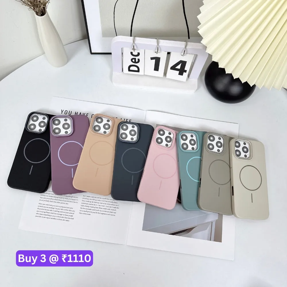 Microfiber Flock Lining Liquid Silicone Magsafe Phone Case - iPhone 13