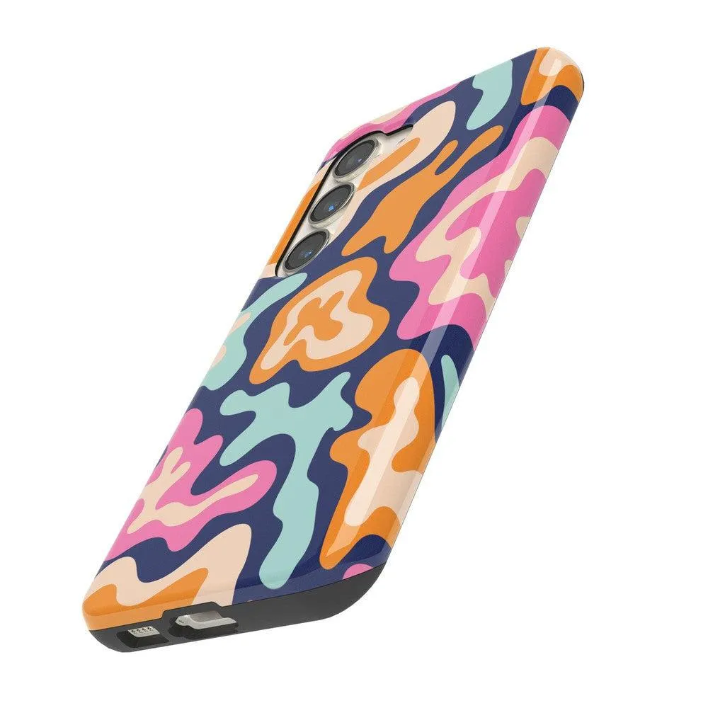 Midnight Color Splash | Abstract Retro Samsung Case