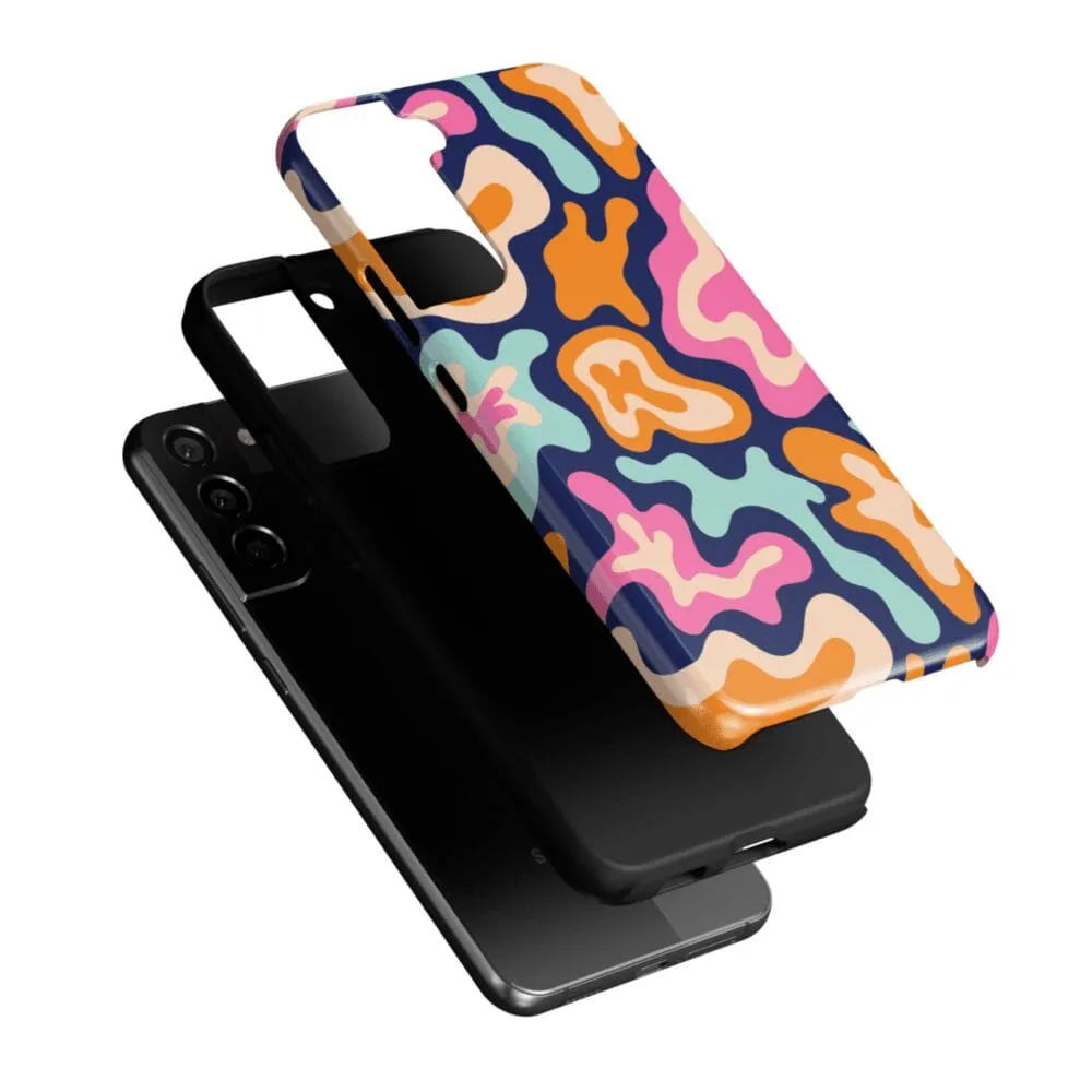 Midnight Color Splash | Abstract Retro Samsung Case