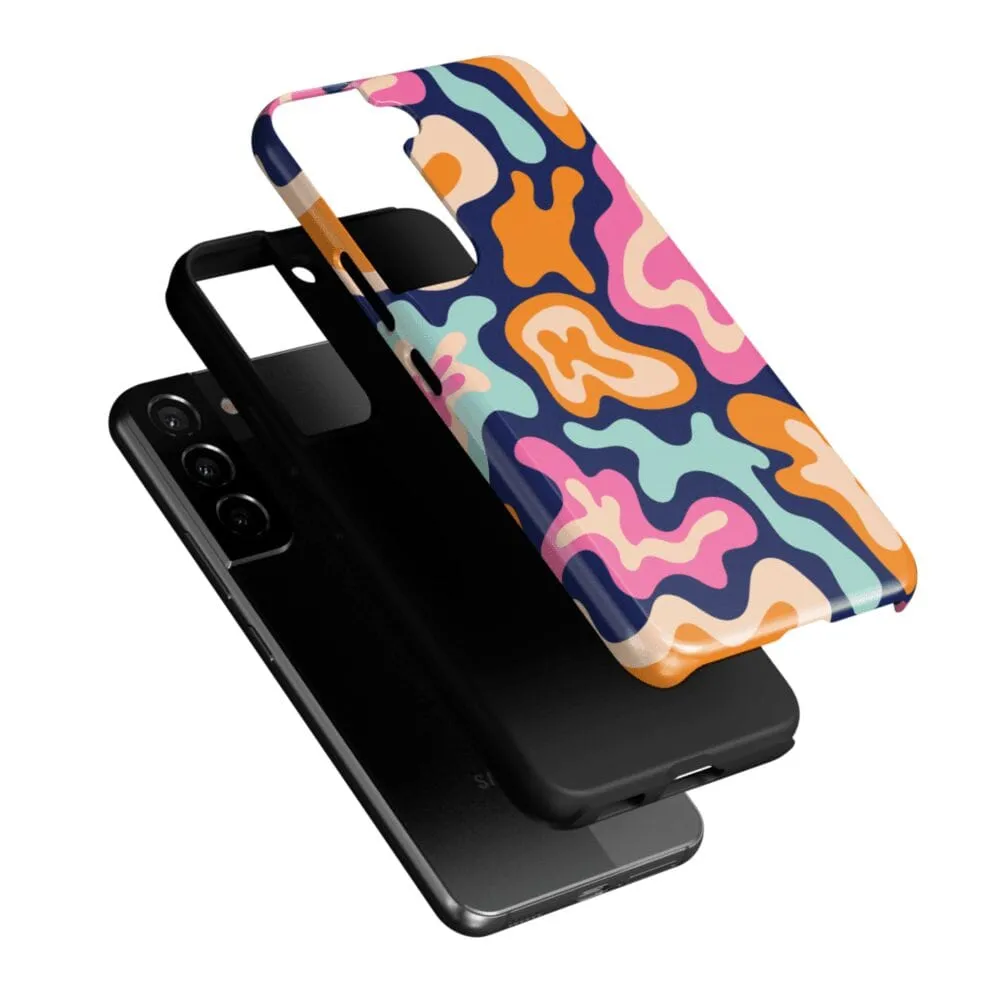 Midnight Color Splash | Abstract Retro Samsung Case