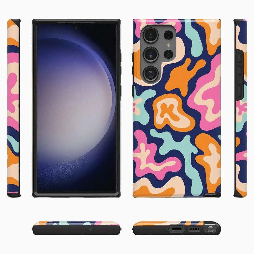 Midnight Color Splash | Abstract Retro Samsung Case
