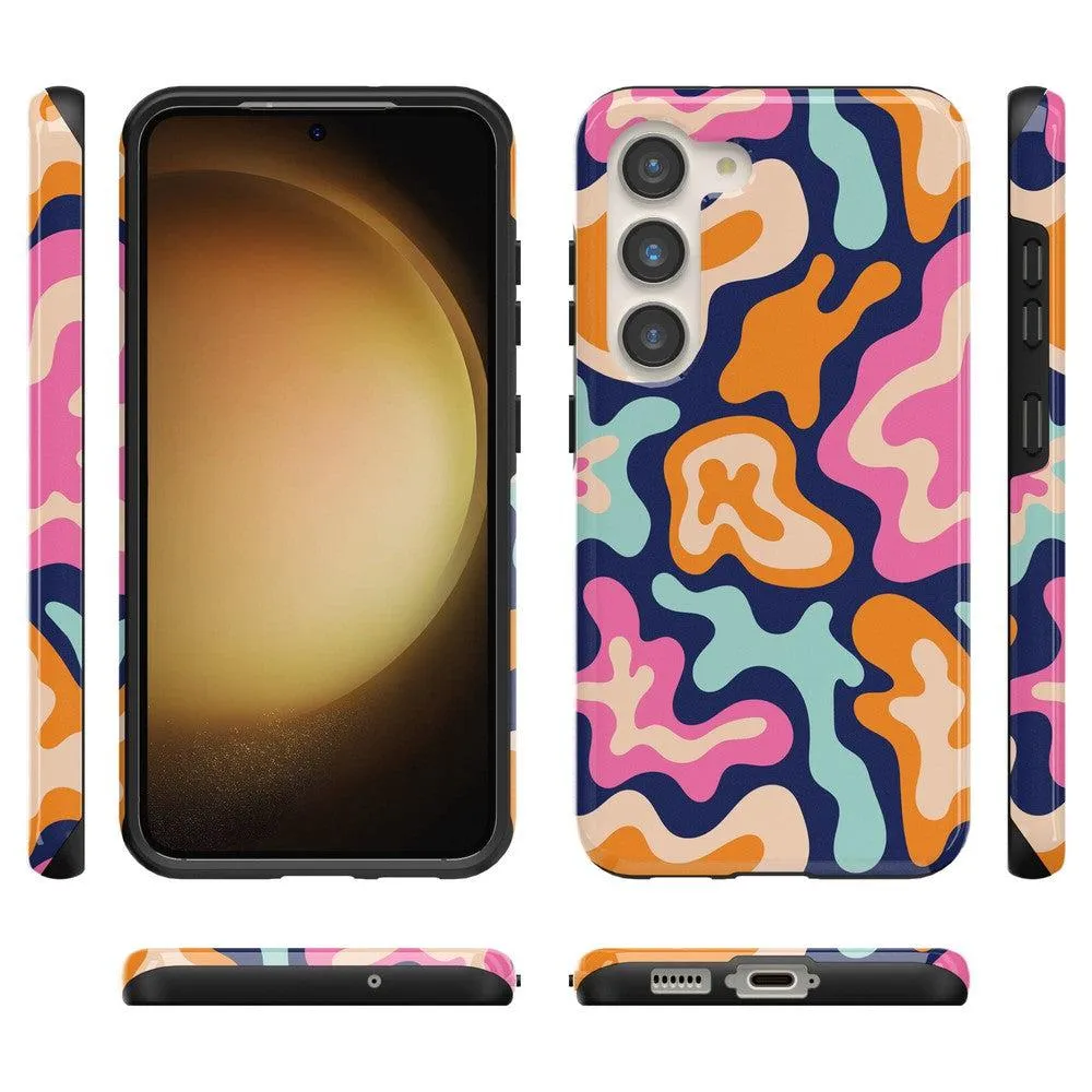 Midnight Color Splash | Abstract Retro Samsung Case