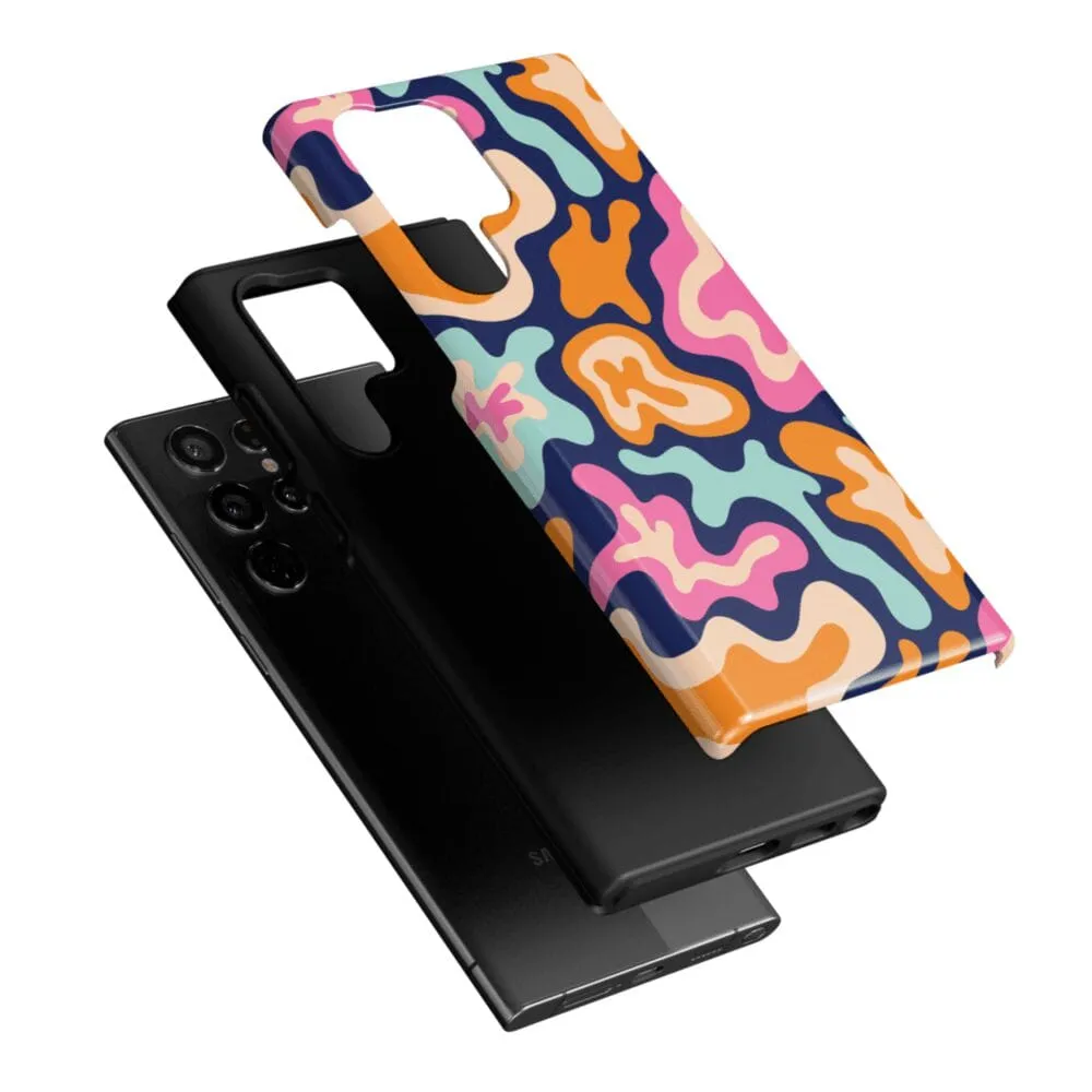 Midnight Color Splash | Abstract Retro Samsung Case