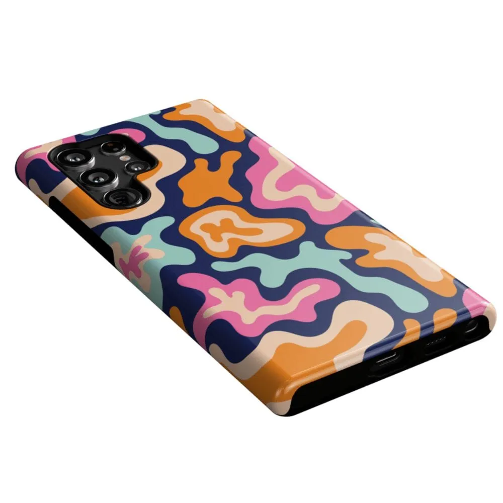 Midnight Color Splash | Abstract Retro Samsung Case
