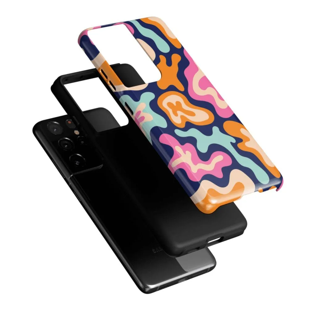 Midnight Color Splash | Abstract Retro Samsung Case