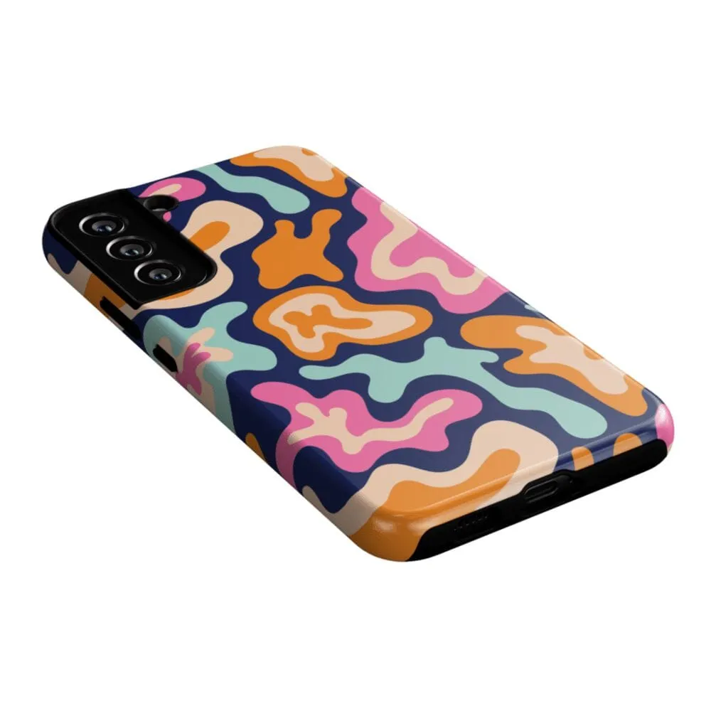 Midnight Color Splash | Abstract Retro Samsung Case