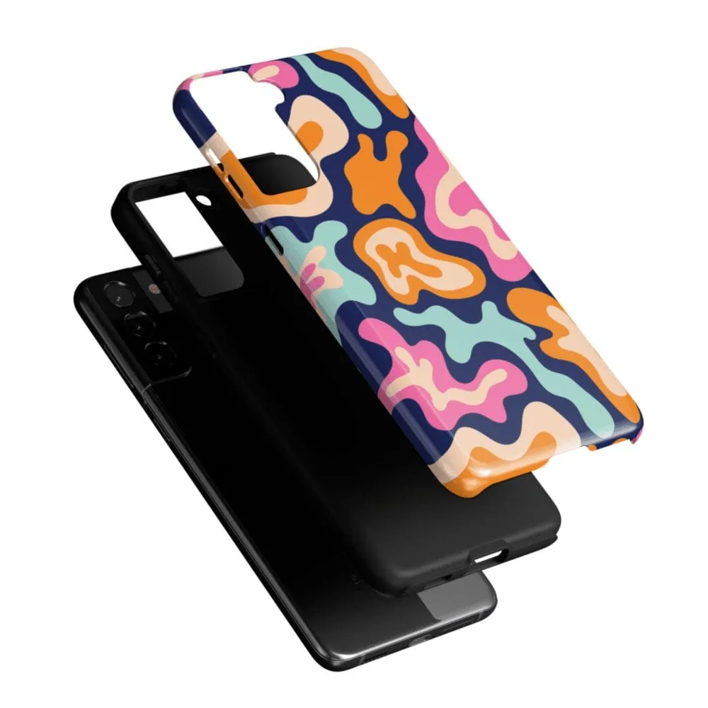 Midnight Color Splash | Abstract Retro Samsung Case