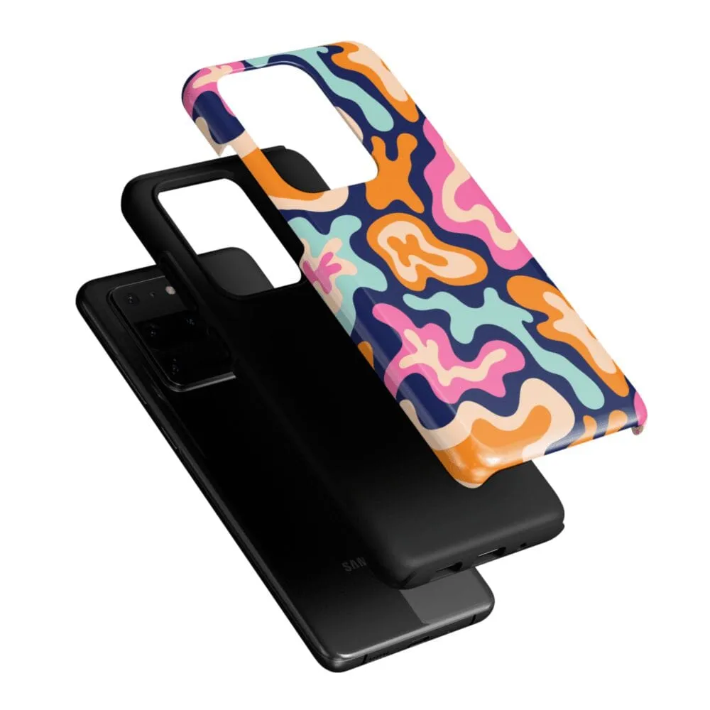Midnight Color Splash | Abstract Retro Samsung Case
