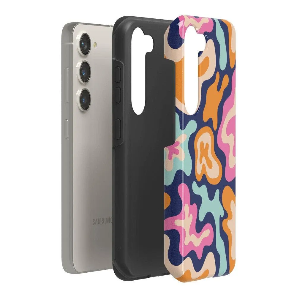 Midnight Color Splash | Abstract Retro Samsung Case