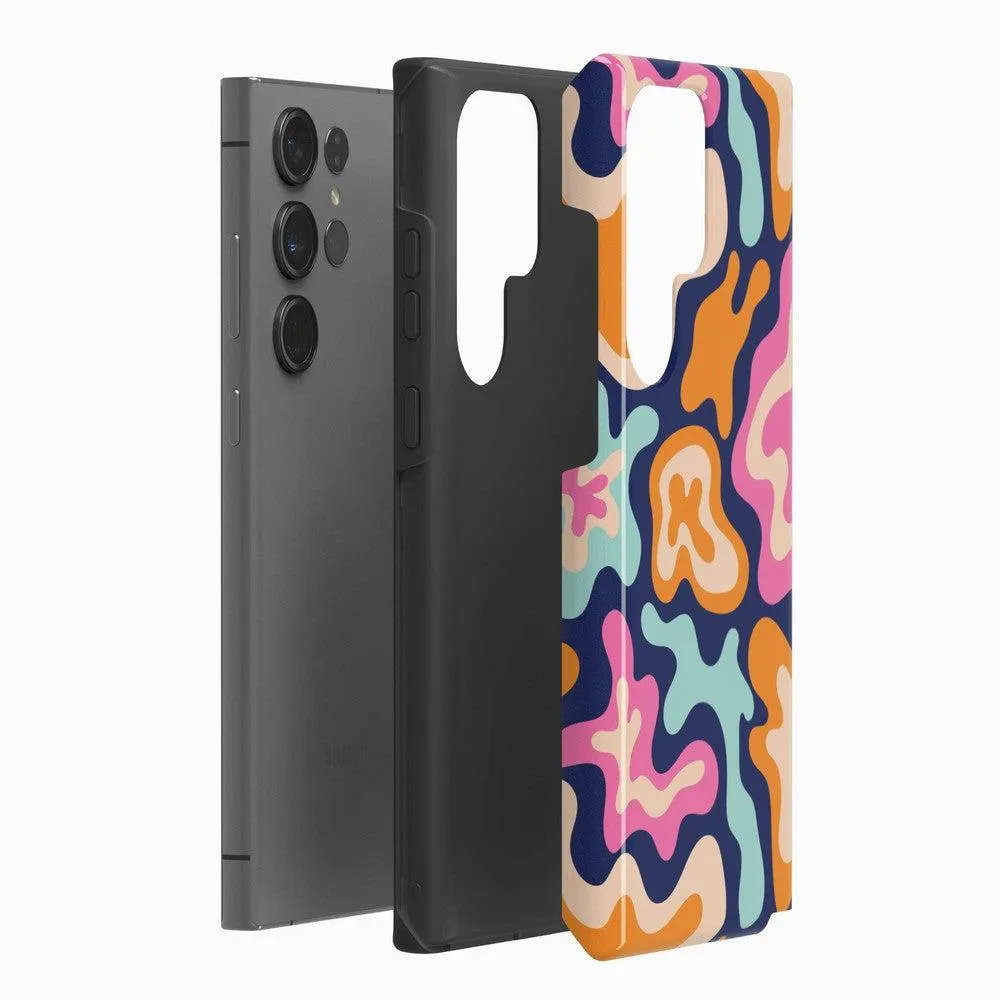 Midnight Color Splash | Abstract Retro Samsung Case