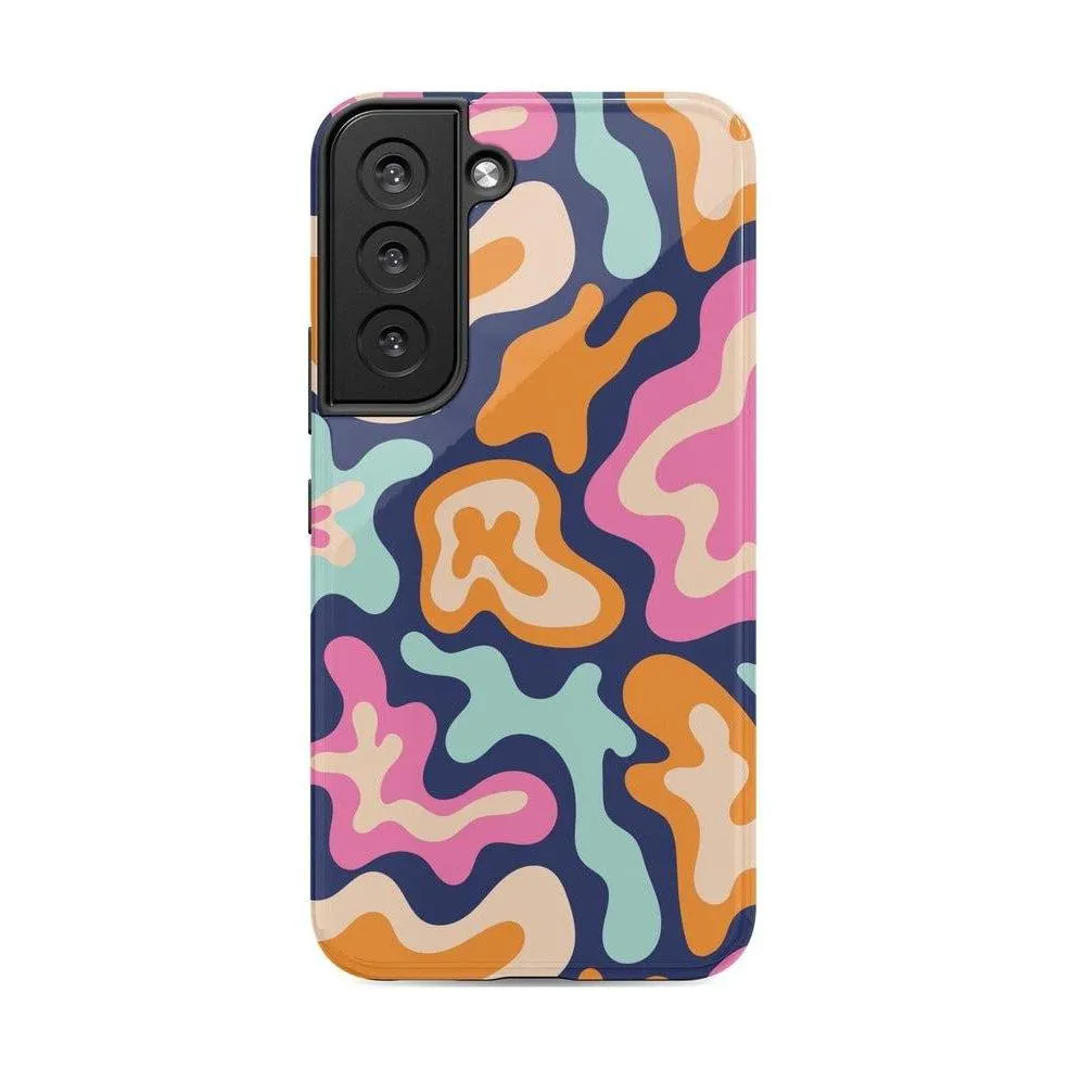Midnight Color Splash | Abstract Retro Samsung Case