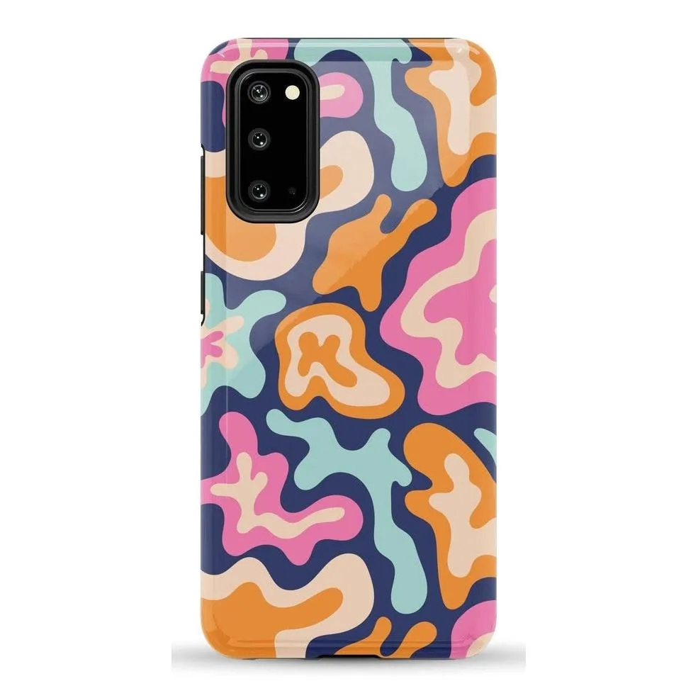 Midnight Color Splash | Abstract Retro Samsung Case