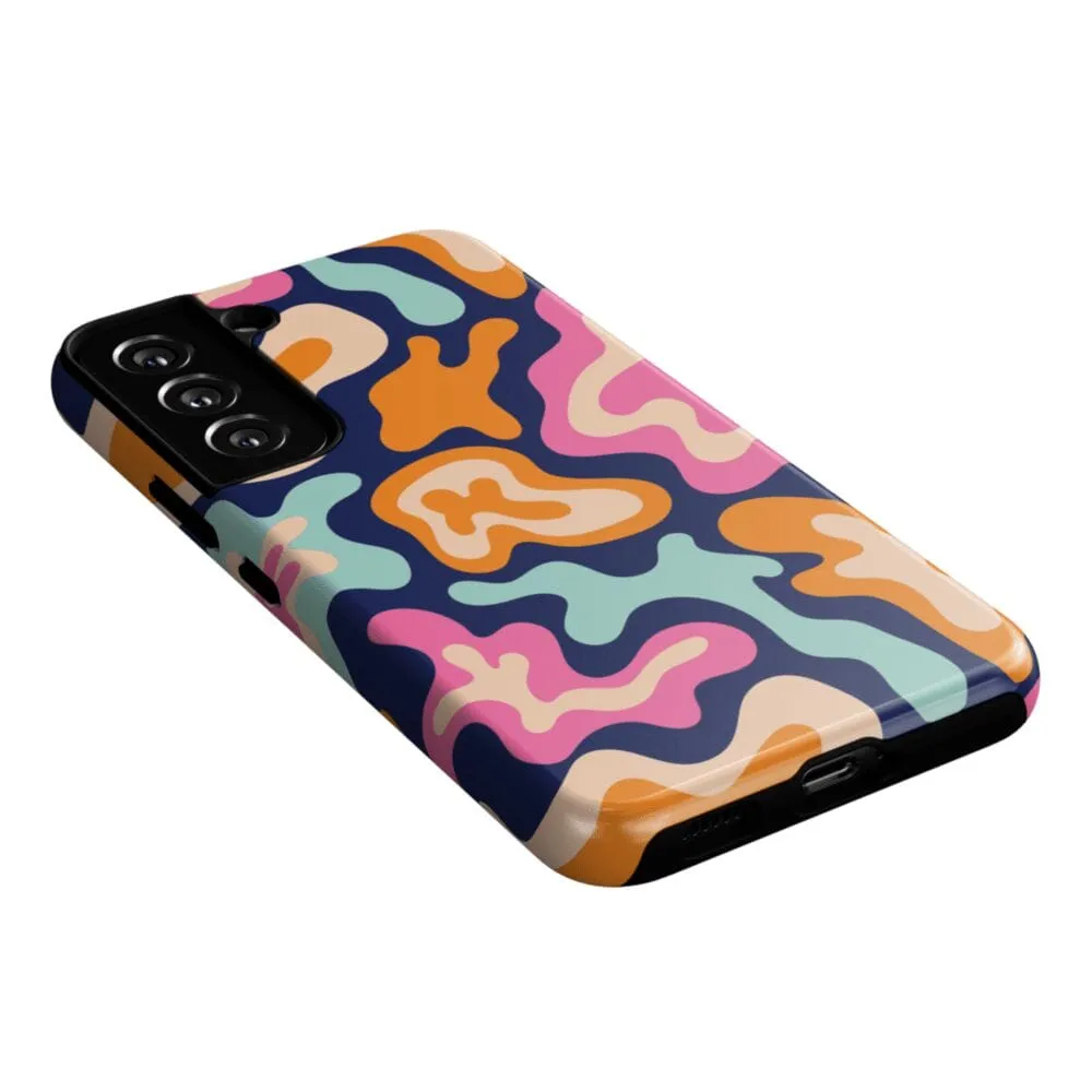Midnight Color Splash | Abstract Retro Samsung Case