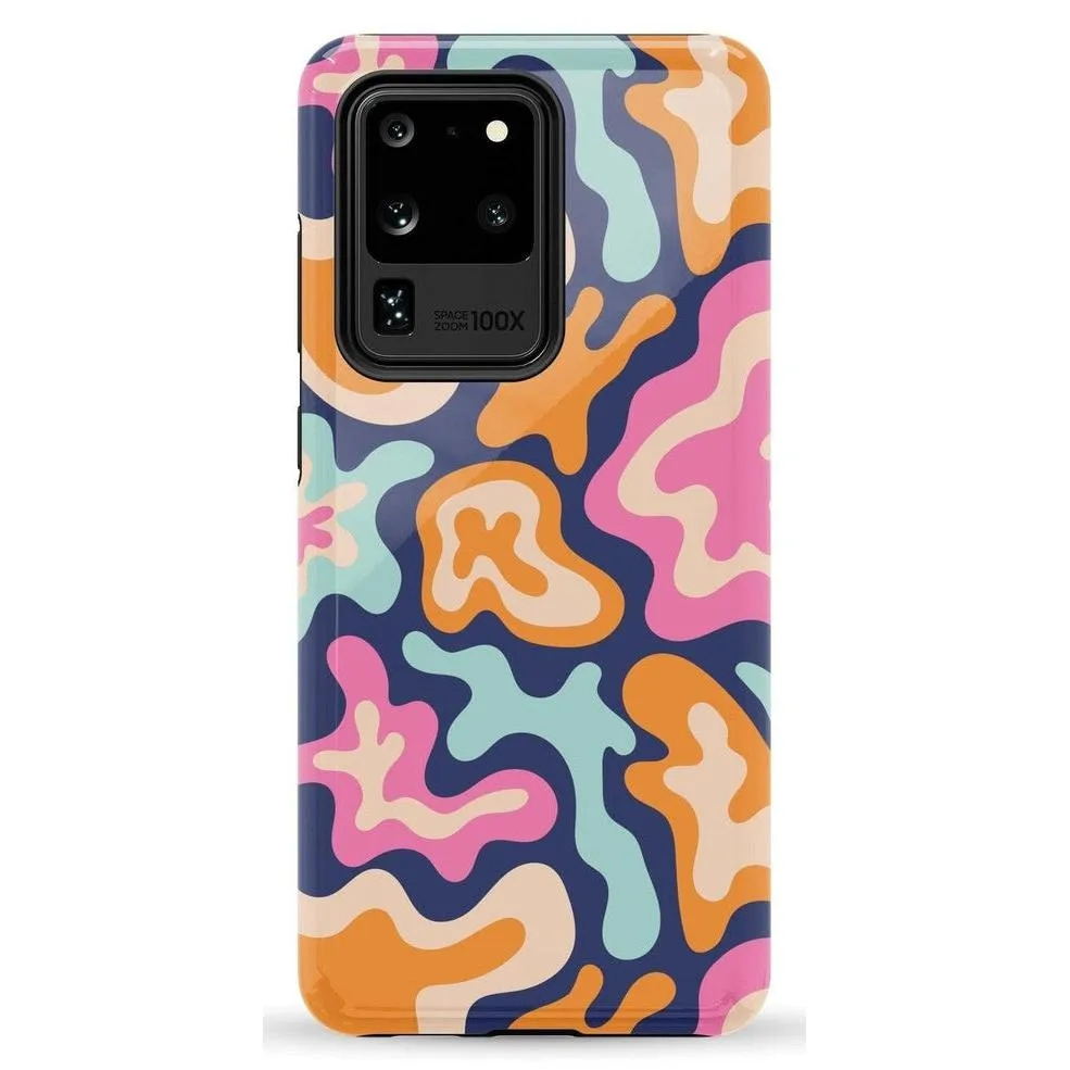Midnight Color Splash | Abstract Retro Samsung Case