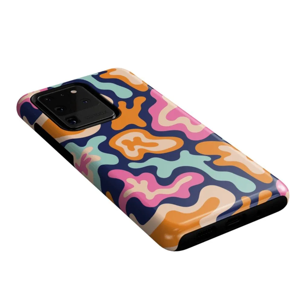 Midnight Color Splash | Abstract Retro Samsung Case